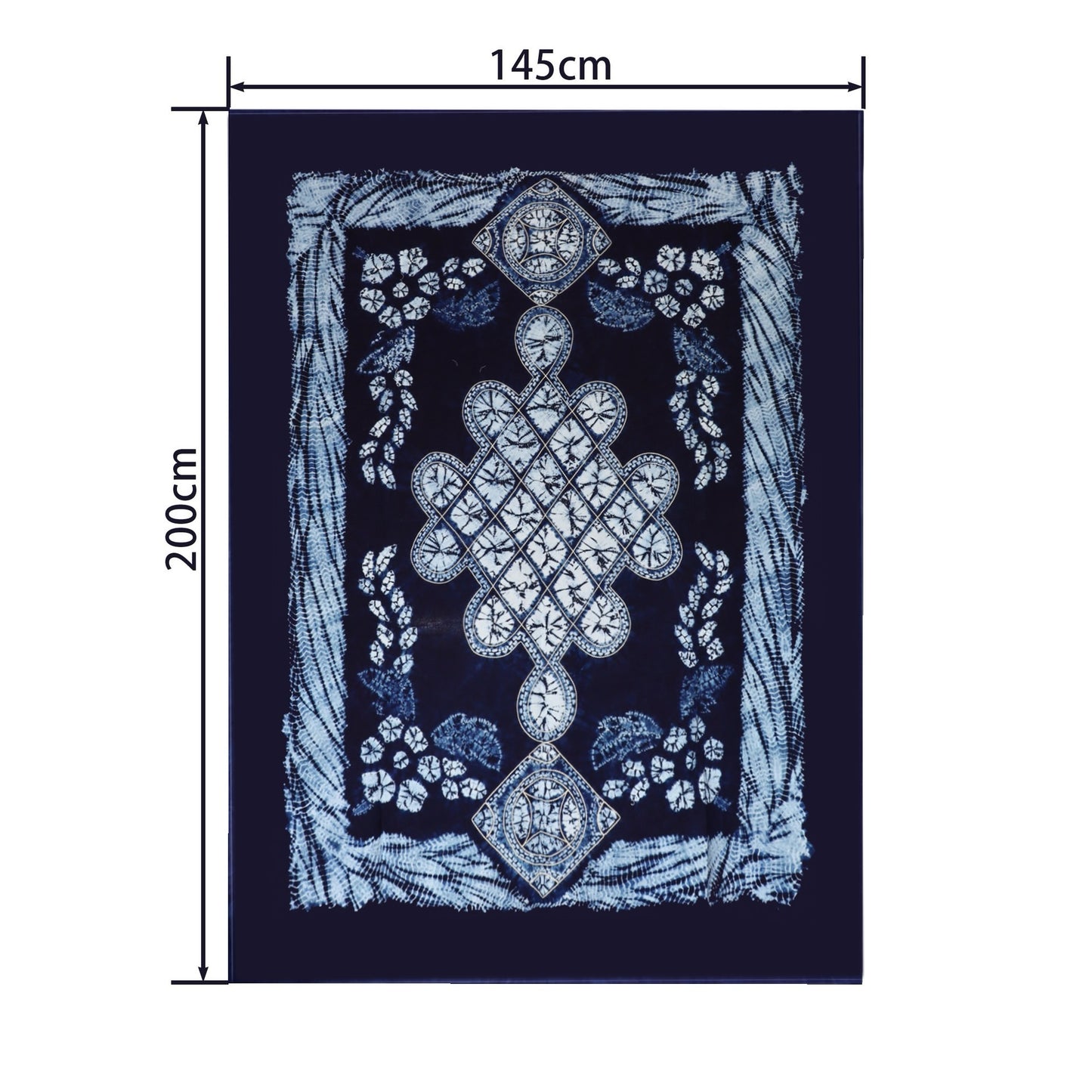Handmade fabric tie-dye Chinese knot auspicious tablecloth