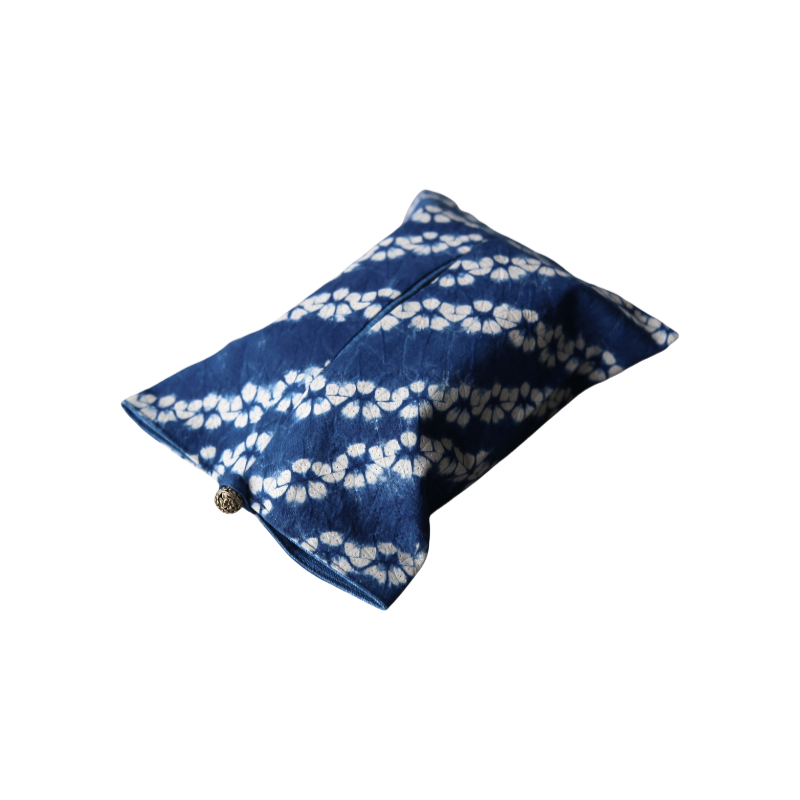 Handmade tie-dye paper box set with plum blossoms pattern