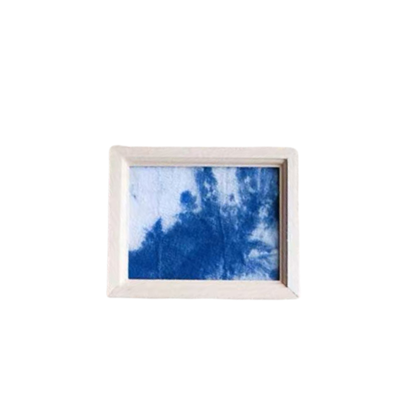Handmade tie-dye blue sky and white clouds wooden refrigerator magnets