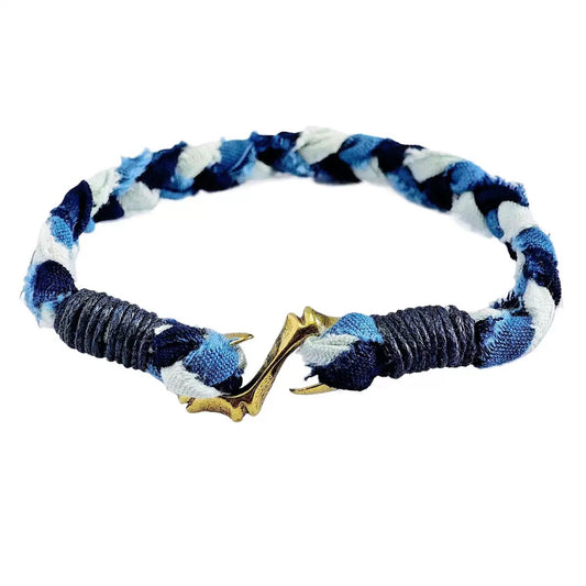 Handmade Zari-dyed, woven with plants, and made of brass hand bracelets