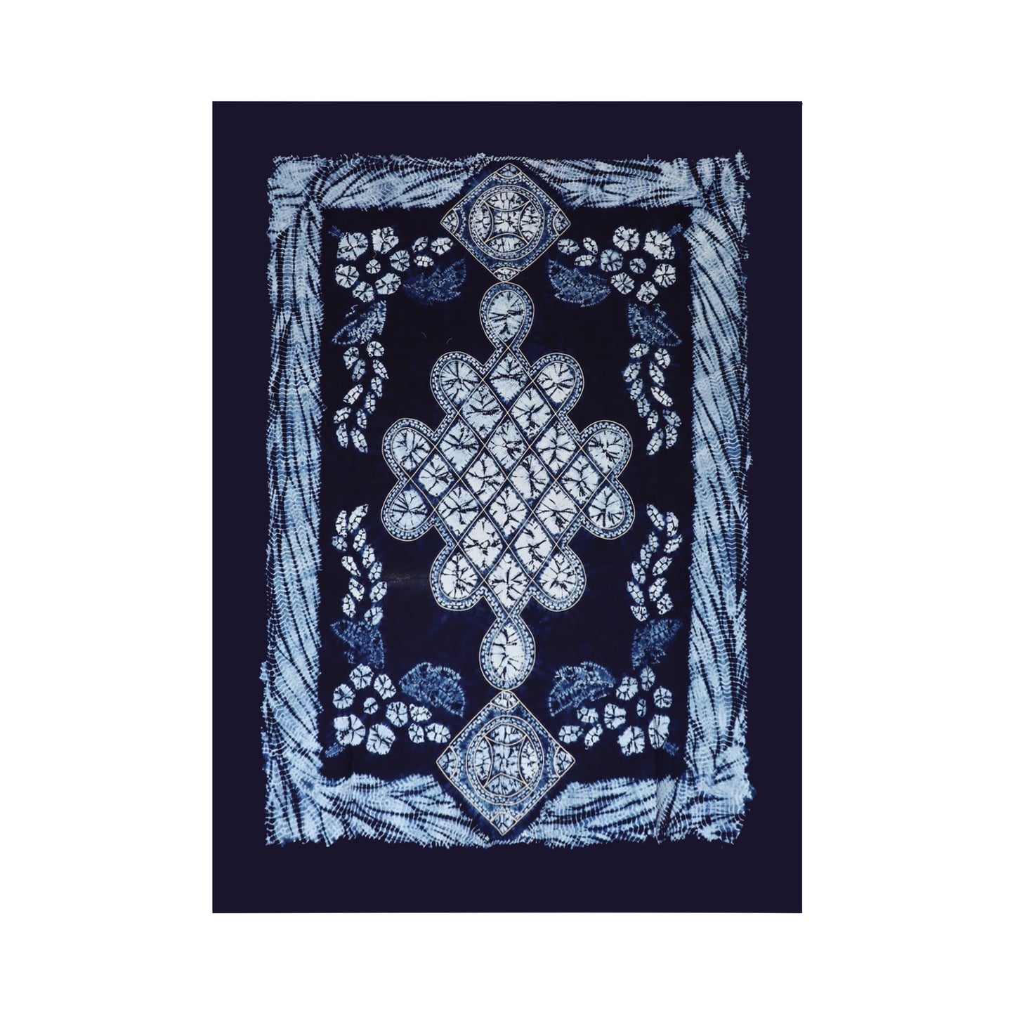Handmade fabric tie-dye Chinese knot auspicious tablecloth