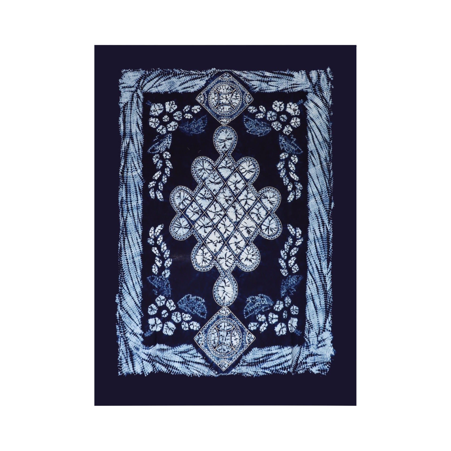 Handmade fabric tie-dye Chinese knot auspicious tablecloth