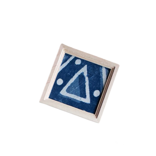 Handmade tie-dye triangular pattern wooden refrigerator magnets