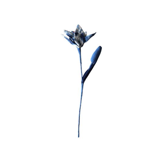 Handmade tie-dye single ink-wash lotus flower