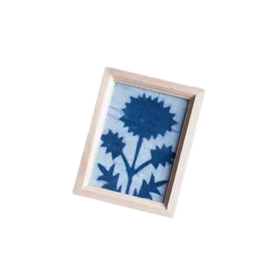 Handmade tie-dye sunflower wooden fridge magnets