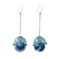 Handmade tie-dye glass ball creative-shaped earrings