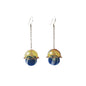 Handmade tie-dye glass ball creative-shaped earrings