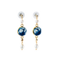 Handmade tie-dye pearl high-end 14k gold earrings