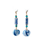 Handmade tie-dye 14k gold natural stone earrings