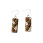 Handcrafted tie-dye ethnic-style silver woven earrings
