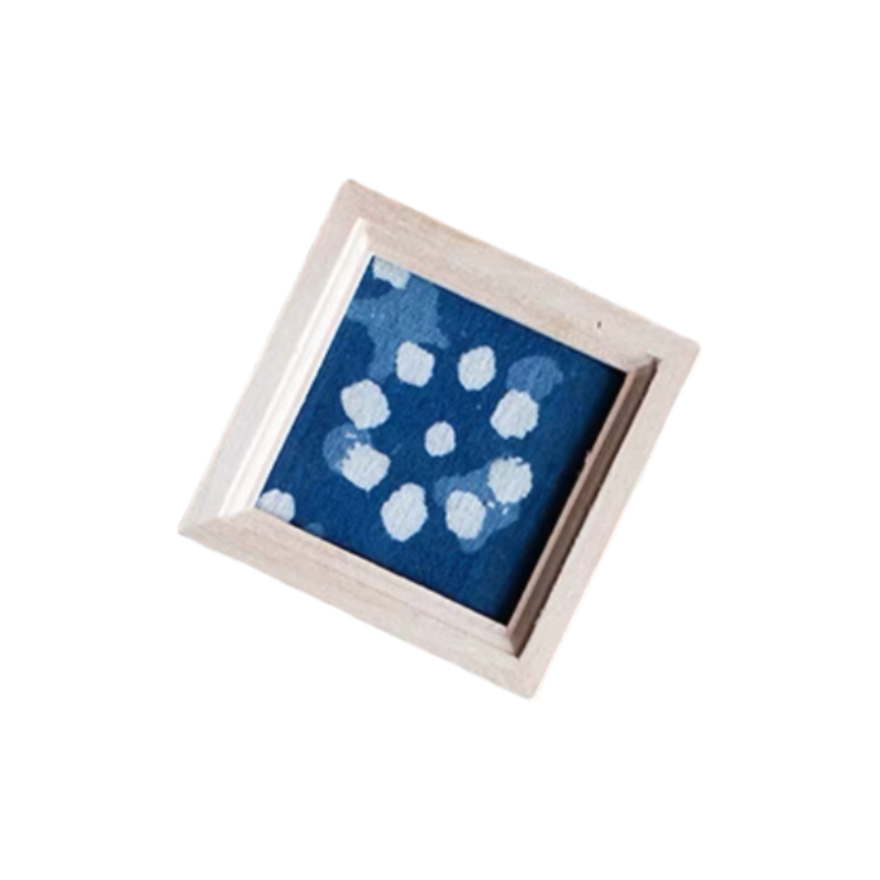 Handmade tie-dye polka dot wooden refrigerator magnets